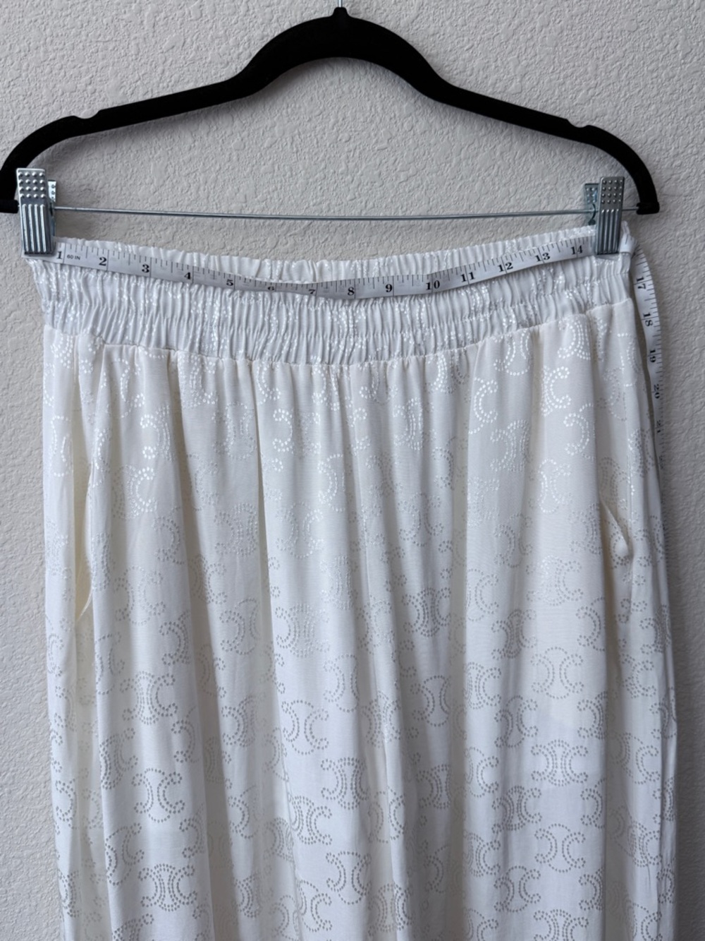 Celine Paris Triomphe Monogram Jacquard Wide Leg Pants Bridal Bride resort wear - Picture 2 of 8